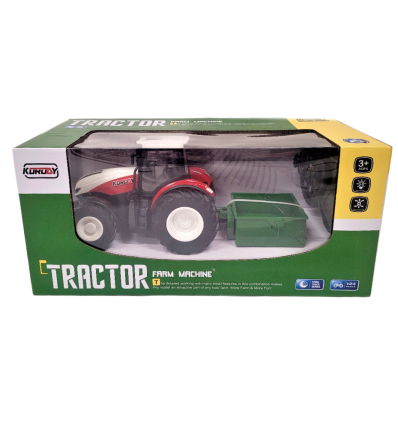 Žaislinis traktorius su priekaba ir pulteliu 6640